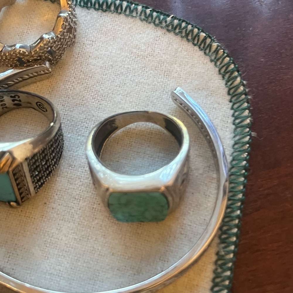 NEW .925 Sterling Silver Ring with Turquoise Stone size 9. Absolutely stunning! - Picture 6 of 6